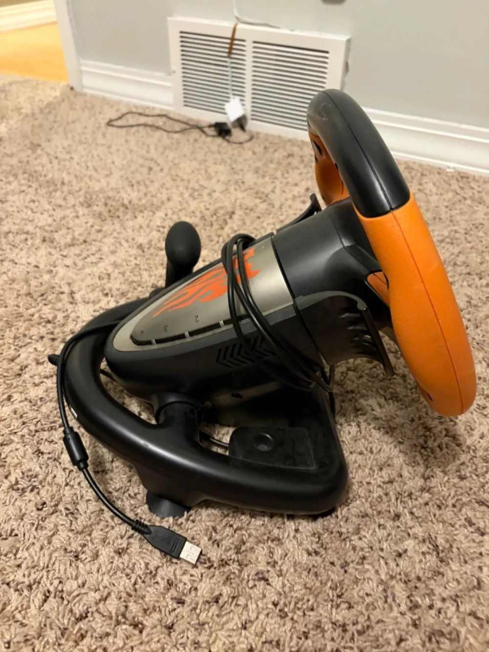 PXN V3 Orange Steering Wheel for PC, Xbox, PlayStation